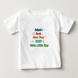 Camiseta De Bebé Personalized Baby’s First New Year – Cute Design