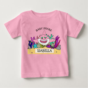 Camiseta De Bebé Personalized Baby Shark Bebés