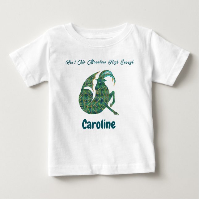 Camiseta De Bebé Personalized Capricorn Zodiac Impressionist Toddle (Anverso)