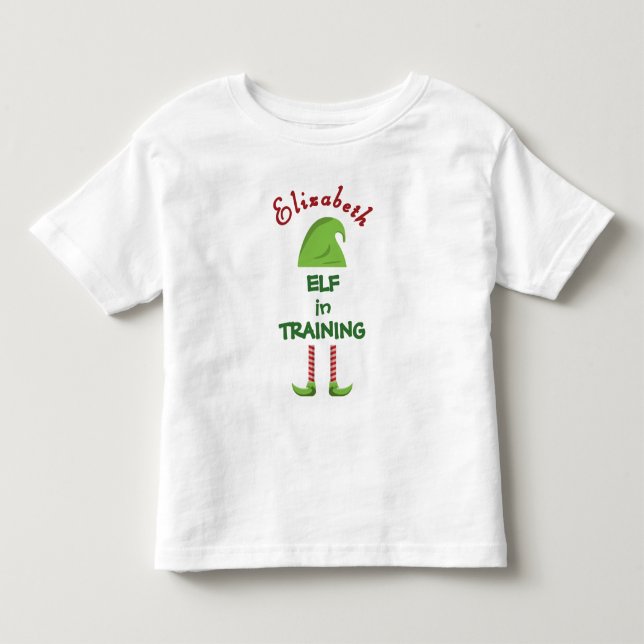 Camiseta De Bebé Personalized Elf in Training  (Anverso)