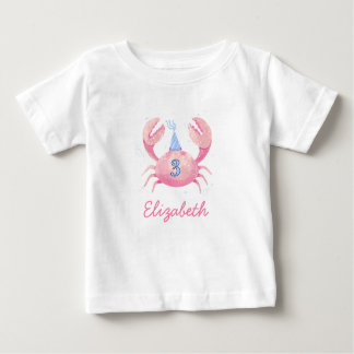 Camiseta De Bebé Personalized Kids Birthday T-Shirt, Custom Name 
