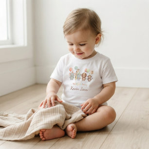 Camiseta De Bebé Personalized Kids Birthday T-Shirt, Custom Name