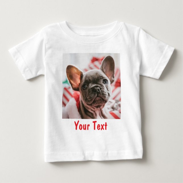 Camiseta De Bebé Personalized Photo and Text Funny (Anverso)