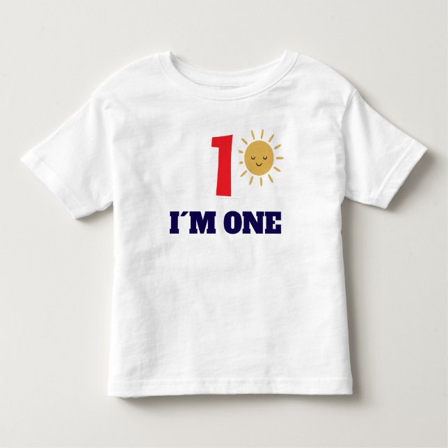 Camiseta De Bebé Personalized Sun Birthday T-Shirt – Custom Number  (Anverso)