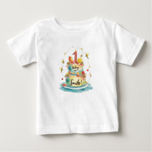Camiseta De Bebé Pesca 1 cumpleaños