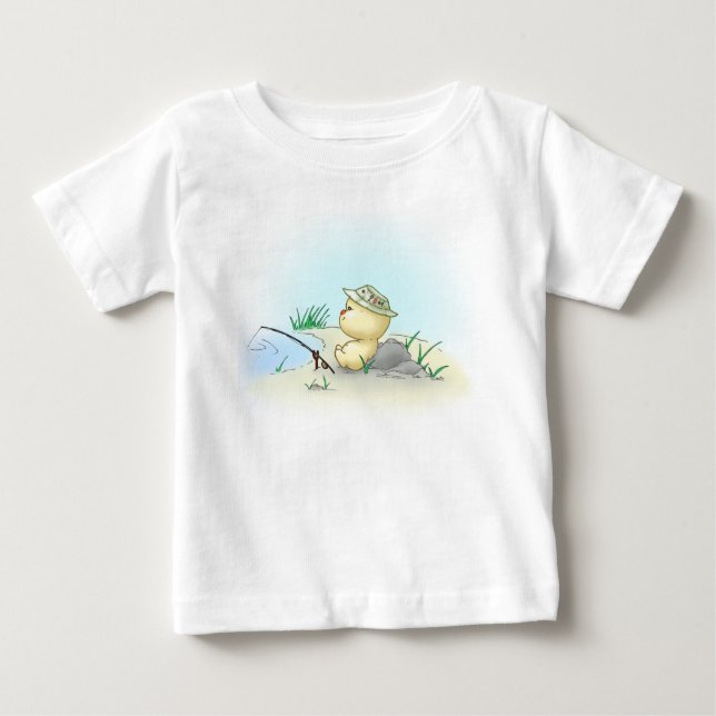 Camiseta De Bebé Pesca blanda de Littlekins (Anverso)