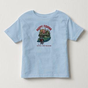 Camiseta De Bebé Pesca con amapola y liberación