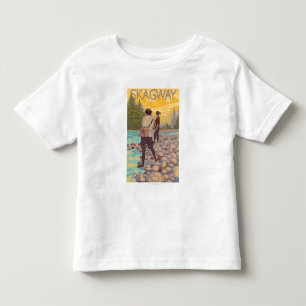 Camiseta De Bebé Pesca con mosca de las mujeres - Skagway, Alaska
