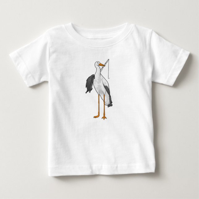 Camiseta De Bebé Pesca de cigüeñas (Anverso)