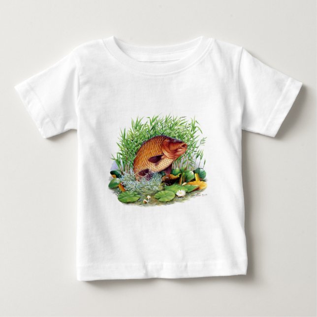 Camiseta De Bebé Pesca de la carpa (Anverso)