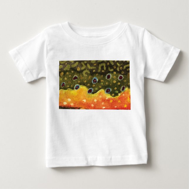 Camiseta De Bebé Pesca de mosca por la trucha rota (Anverso)