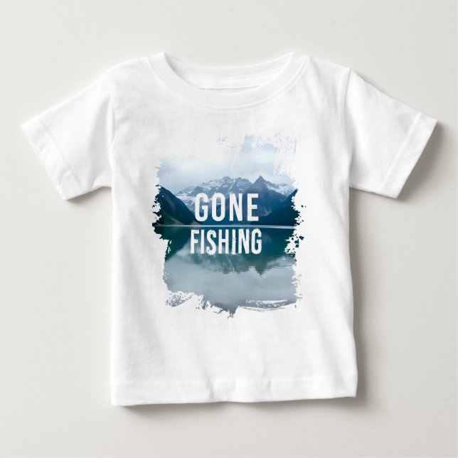 Camiseta De Bebé Pesca de nevado lago de montaña (Anverso)