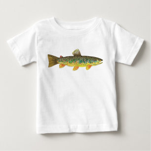 Camiseta De Bebé Pesca de trucha marrón
