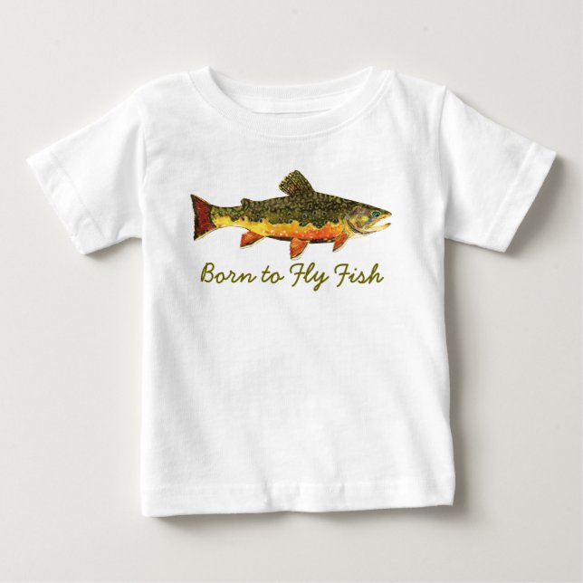 Camiseta De Bebé Pesca de trucha "Nacida para faenar" (Anverso)