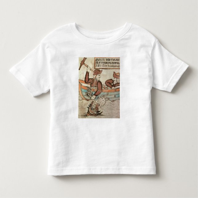 Camiseta De Bebé Pesca del Thor para la serpiente de Midgard (Anverso)