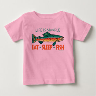 Camiseta De Bebé Pesca divertida diciendo que la niña rosa