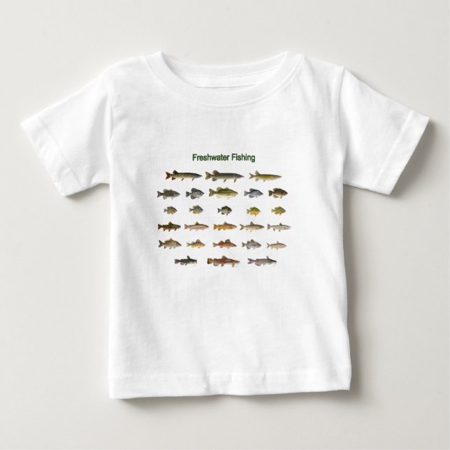 Camiseta De Bebé Pesca en agua dulce (Anverso)