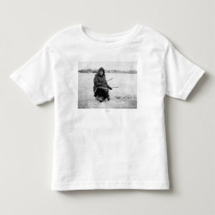 Camiseta De Bebé Pesca esquimal del hielo en Nome, fotografía de