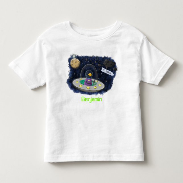 Camiseta De Bebé Pescado alegre lindo del ilustracion del personali (Anverso)