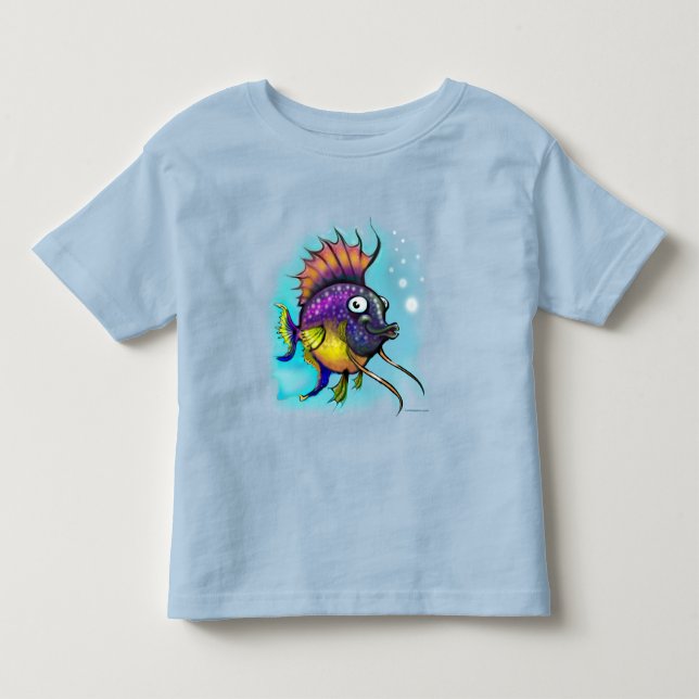 Camiseta De Bebé Pescado arco iris (Anverso)