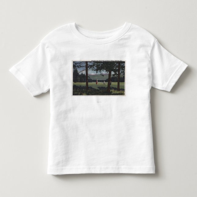 Camiseta De Bebé Pescado blanco, campo de golf de Montana - lago (Anverso)