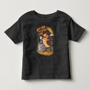 Camiseta De Bebé Pescado caprichoso en Gorra de vaquero empuja a un