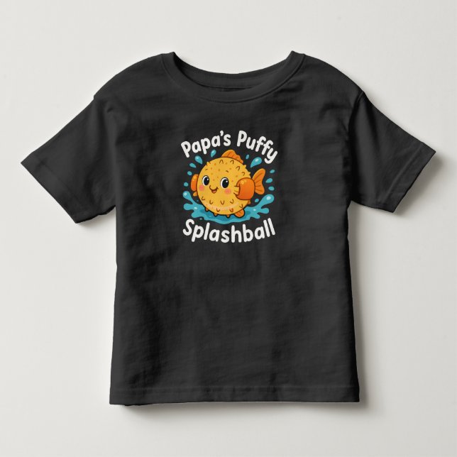 Camiseta De Bebé Pescado de agua divertida y esponjoso de la bola d (Anverso)