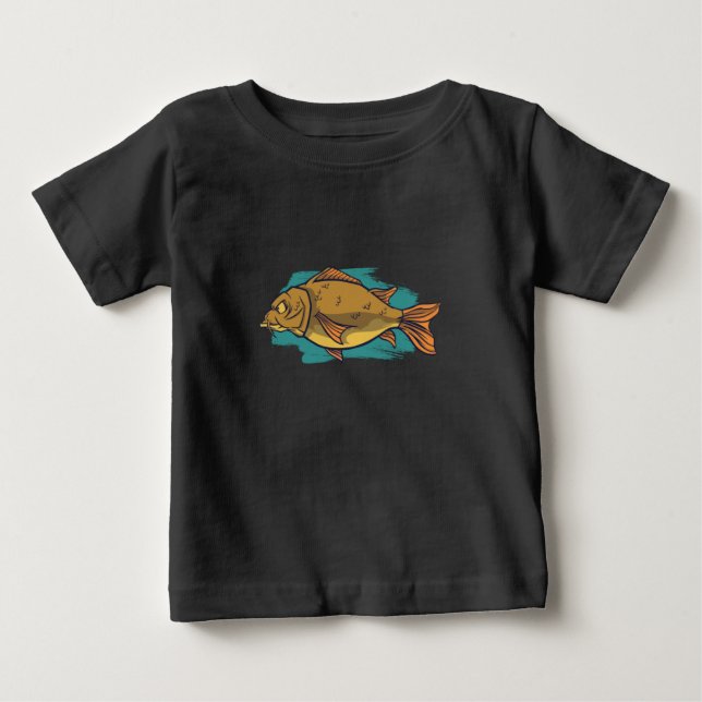 Camiseta De Bebé Pescado de carpa grande (Anverso)