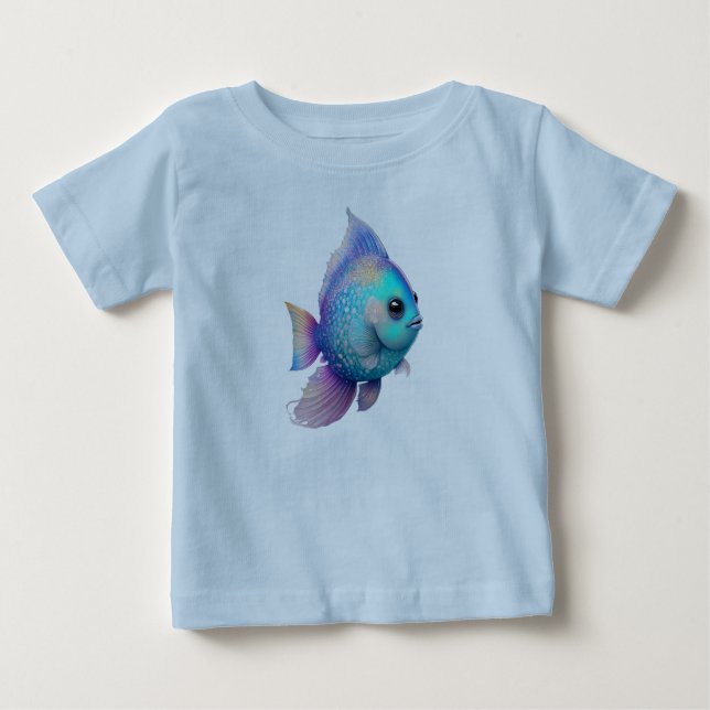 Camiseta De Bebé Pescado de colores cristalinos (Anverso)