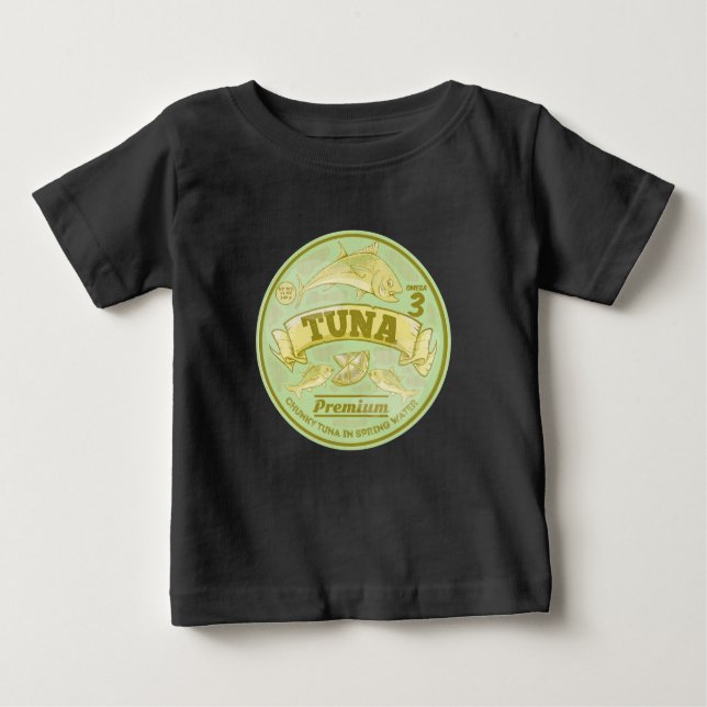 Camiseta De Bebé Pescado de lata de atún (Anverso)