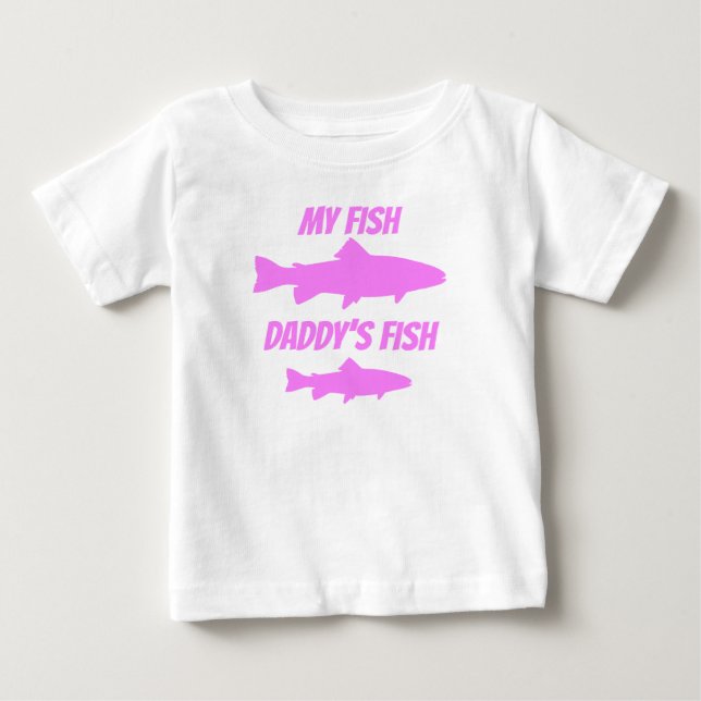 Camiseta De Bebé Pescado de mi padre de pescado (Anverso)