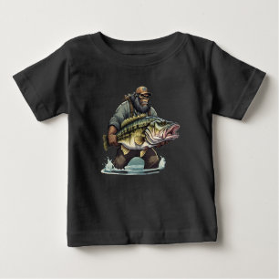 Camiseta De Bebé Pescado de pez globo de piscifactoría Sasquatch ye