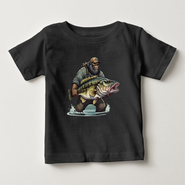 Camiseta De Bebé Pescado de pez globo de piscifactoría Sasquatch ye (Anverso)
