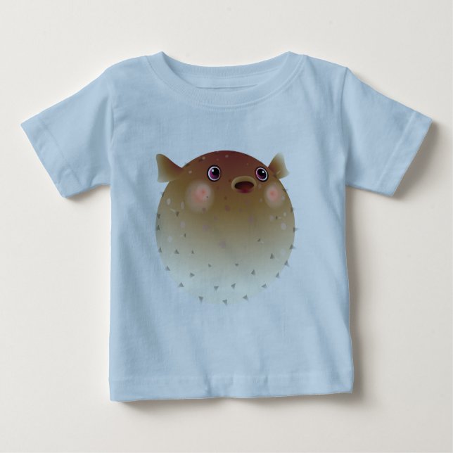 Camiseta De Bebé Pescado de Puffer (Anverso)