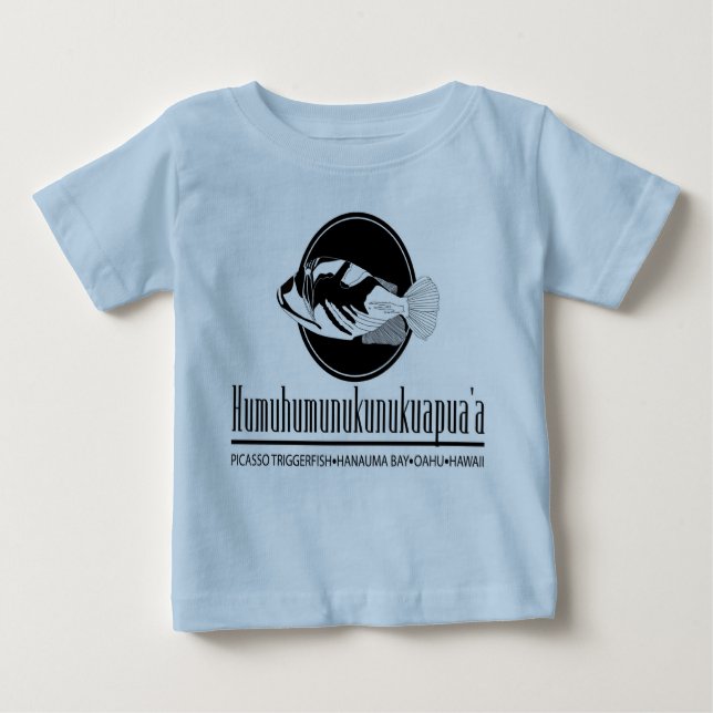 Camiseta De Bebé Pescado del Estado de Hawaii - Humuhumunukunukuapu (Anverso)