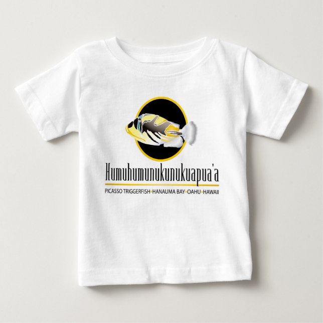 Camiseta De Bebé Pescado del Estado de Hawaii - Humuhumunukunukuapu (Anverso)
