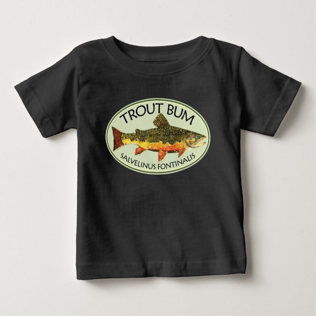 Camiseta De Bebé Pescado divertida de mosca (Anverso)