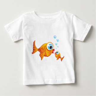 Camiseta De Bebé PESCADO - Oliva y pájaros ::