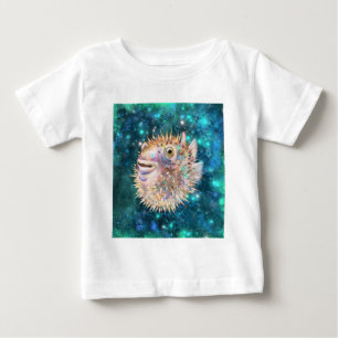 Camiseta De Bebé Pescado Puffer - Dibujo combinado 