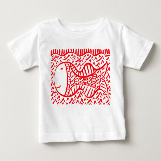 Camiseta De Bebé Pescado Rojo
