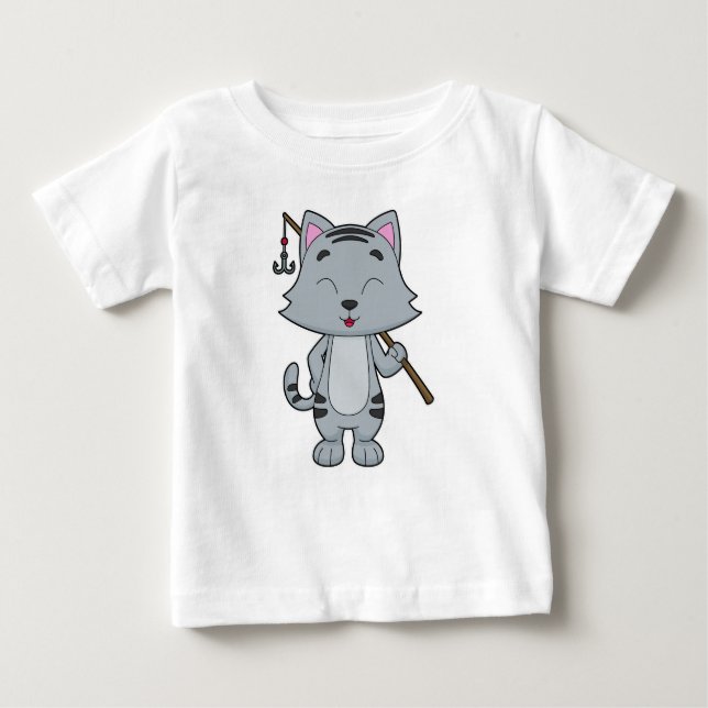 Camiseta De Bebé Pescador de gato (Anverso)