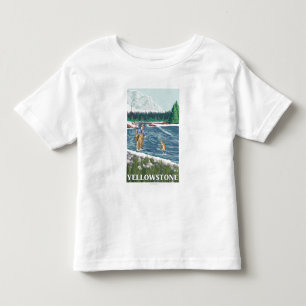 Camiseta De Bebé Pescador de la mosca - parque nacional de