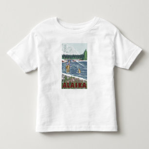 Camiseta De Bebé Pescador de la mosca - parque nacional de Denali,