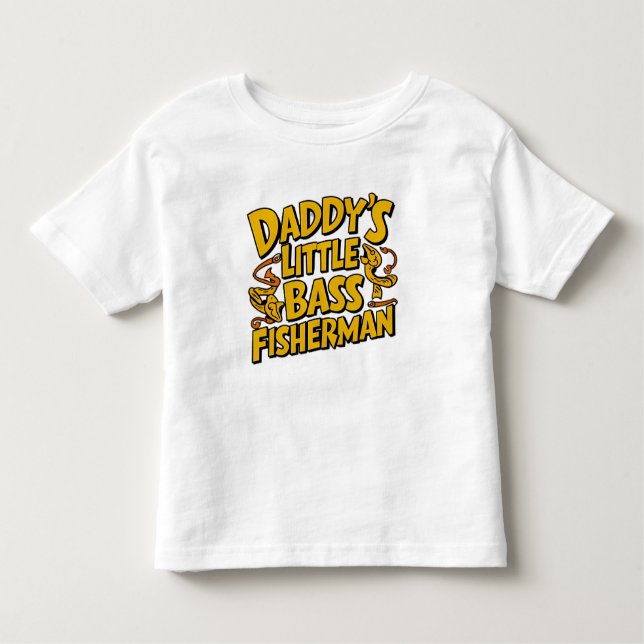 Camiseta De Bebé Pescador de Lubina Pequeño de Papá (Anverso)