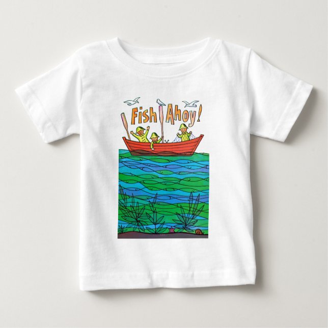 Camiseta De Bebé ¡Pescados Ahoy! (Anverso)