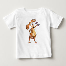 Camiseta De Bebé Pesos de levadura de perro marrón chiflado