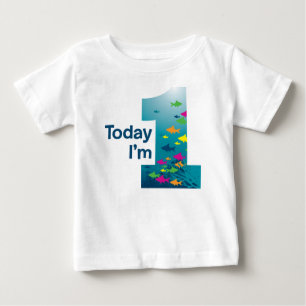 Camiseta De Bebé Pesque el 1r cumpleaños