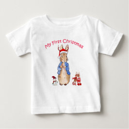 Camiseta De Bebé Peter el conejo mi primera Navidad