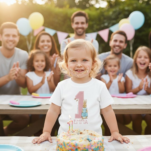 Camiseta De Bebé Peter Rabbit | Cumpleaños del primer año de una ni (Subido por el creador)