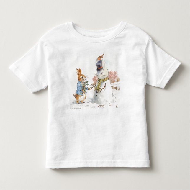 Camiseta De Bebé Peter Rabbit (hombre de nieve) (Anverso)